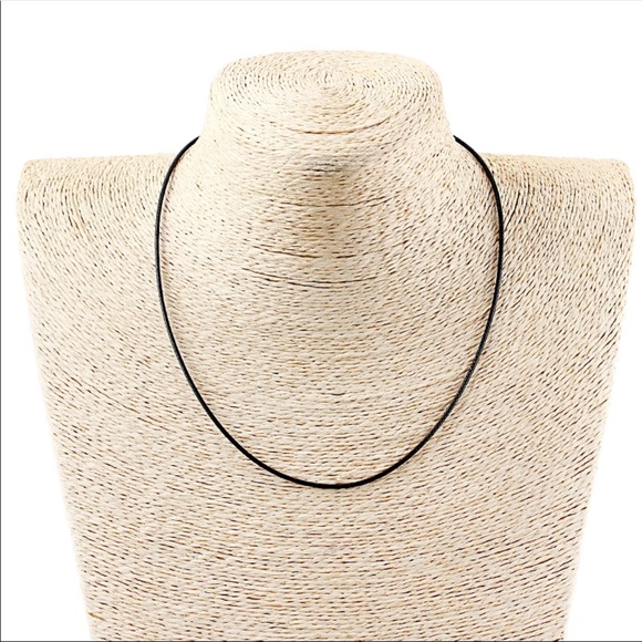 NEW Patina GreenGold Heart Necklace Black Cord 20" - Picture 3 of 8